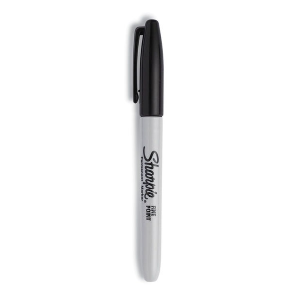 Sharpie® Fine Tip Permanent Marker, Canister, Black, 36/Pack (SAN35010) 1 Display Box