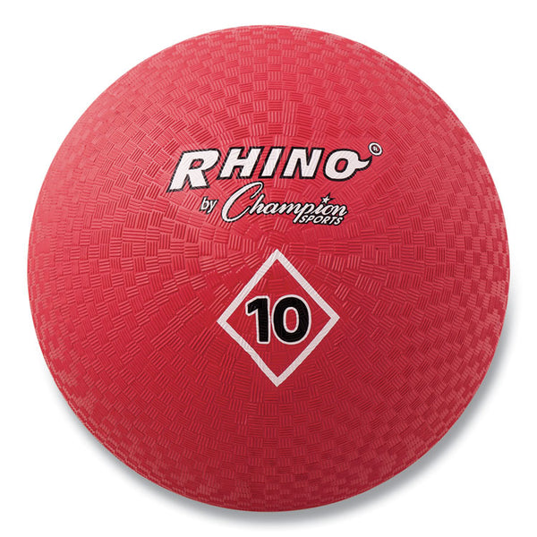 Champion Sports Playground Ball, 10" Diameter, Red (CSIPG10) Each