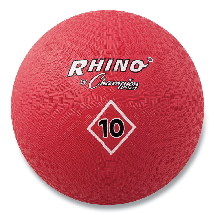 Champion Sports Playground Ball, 10" Diameter, Red (CSIPG10)