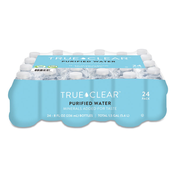 True Clear® Purified Bottled Water, 8 oz Bottle, 24 Bottles/Carton, 182 Cartons/Pallet (TCL8OZ24PLT182)