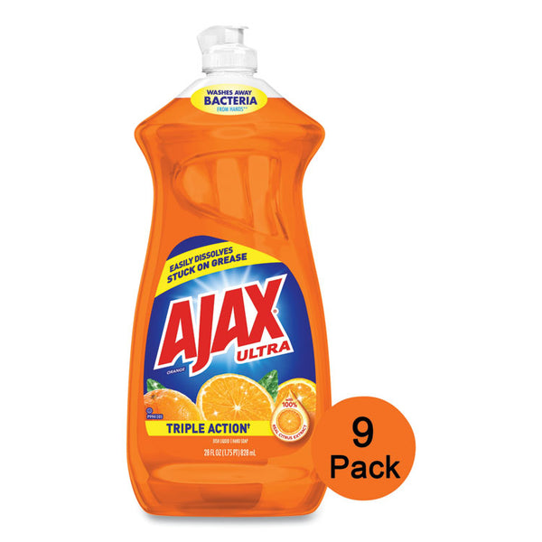 Ajax® Dish Detergent, Liquid, Orange Scent, 28 oz Bottle, 9/Carton (CPC44678CT)