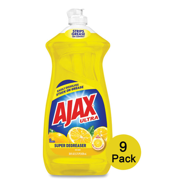 Ajax® Dish Detergent, Lemon Scent, 28 oz Bottle, 9/Carton (CPC44673)