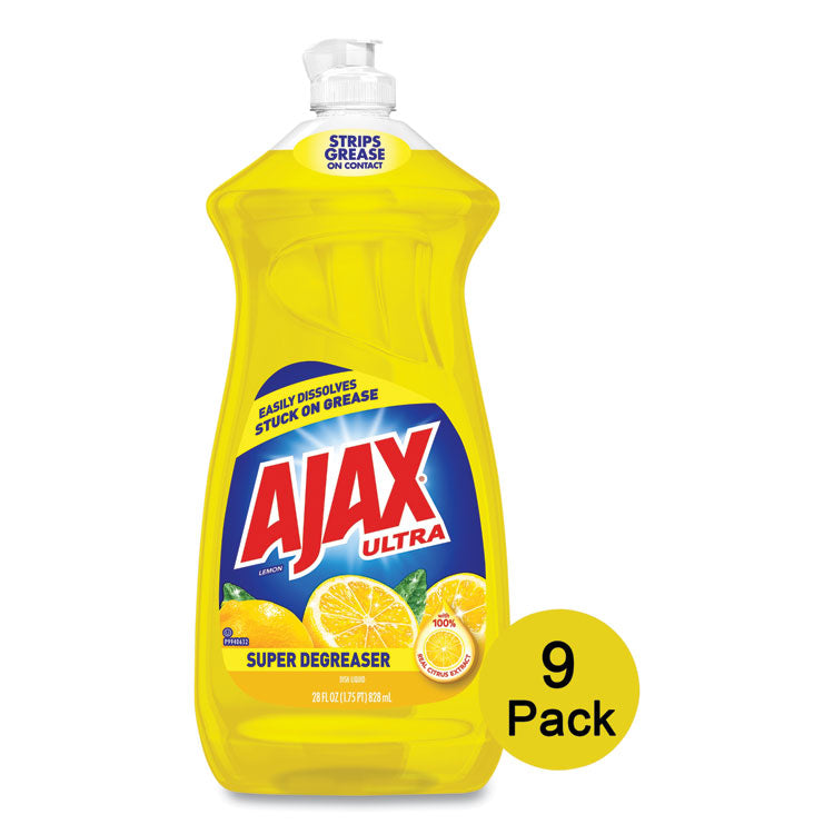 Ajax® Dish Detergent, Lemon Scent, 28 oz Bottle, 9/Carton (CPC44673) Case of 9