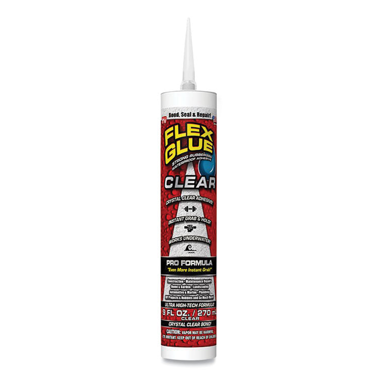 Flex Seal Flex Glue, Pro Formula, 9 oz, Dries Clear (FSGGFSCLRR09) Each