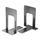 Officemate Nonskid Steel Bookends, 5 7/8&quot;x8 3/16&quot;x9, Black (OIC93051) Each