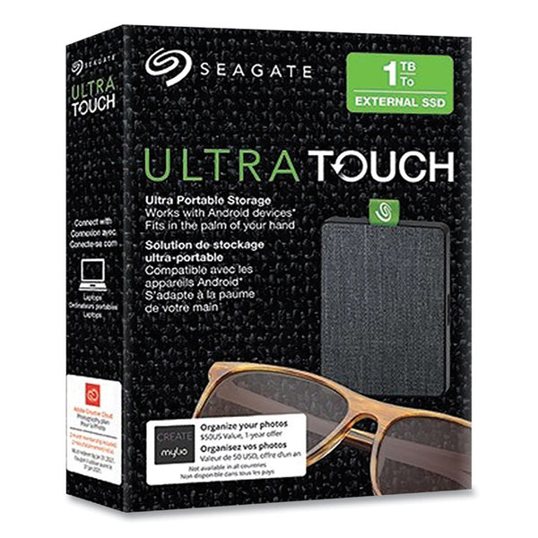 Seagate Backup Plus Ultra Touch External Hard Drive, 1 TB, USB 3.0, Black (SGTSTJW1000401) Each