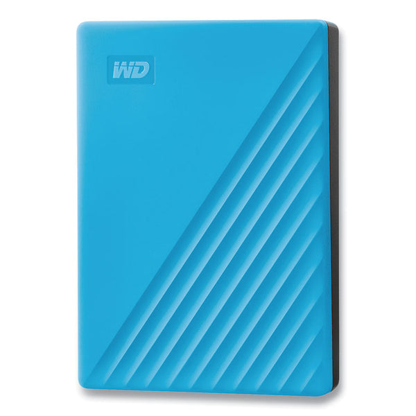 WD MY PASSPORT External Hard Drive, 4 TB, USB 3.2, Sky Blue (WDCBPKJ0040BBL) Each