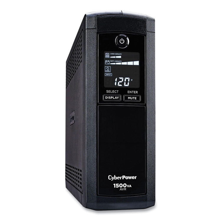 CyberPower® PFC Sinewave CP1500PFCLCD UPS Battery Backup, 12 Outlets, 1,500 VA, 1,030 J (CYPCP1500PFCLCD)
