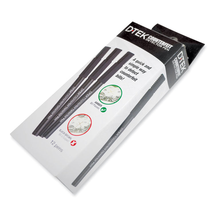 CONTROLTEK® DTEK Counterfeit Detector Pens, U.S. Currency, 12/Pack (CNK560507)