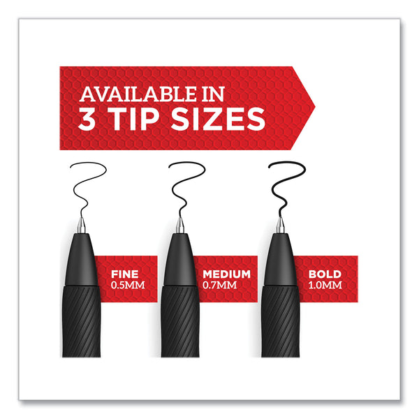 Sharpie S-Gel High-Performance Gel Pen, Retractable, Fine 0.5 mm, Blue Ink, Black Barrel, 4/Pack (SAN2116200) Each