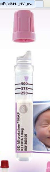 BD Microtainer® MAP Capillary Blood Collection Tube K2 EDTA Additive 250 µL to 500 µL BD Microgard™ Closure Plastic Tube (719201_CS) 200/CS