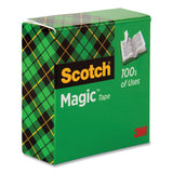 Scotch® Magic Tape Refill, 1" Core, 0.5" x 36 yds, Clear (MMM810121296)