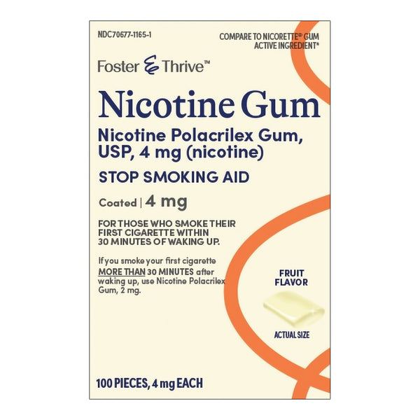 Foster & Thrive™ Stop Smoking Aid 4 mg Strength Gum (1238917_PK) 100/PK