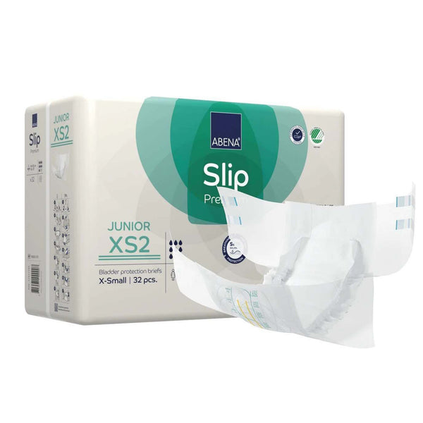 Abena® Slip Premium Junior XS2 Unisex Youth Incontinence Brief X-Small Disposable Heavy Absorbency (1218195_CS) 128/CS