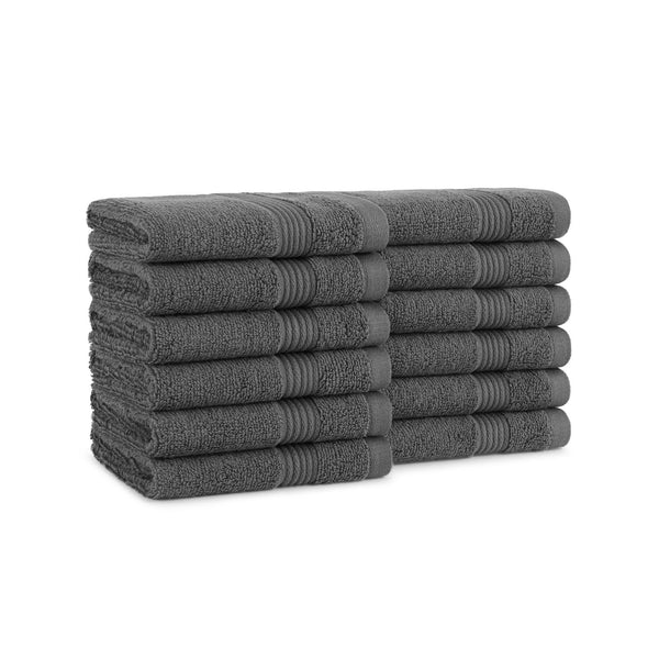 Host & Home Washcloth 13x13 Dark Grey (12/Pack) (P-WC-HH-1313-DG) 12/PK