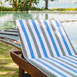 Hospeco® Cabo Cabana Chaise Cover 30x85 Grey/Navy, 12/Case (HOSCC-CC-GY-NV-CS) Case of 12