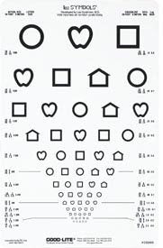 Lea Symbols® Eye Chart 10 Foot Distance Acuity Test (550605_EA) 1/EA