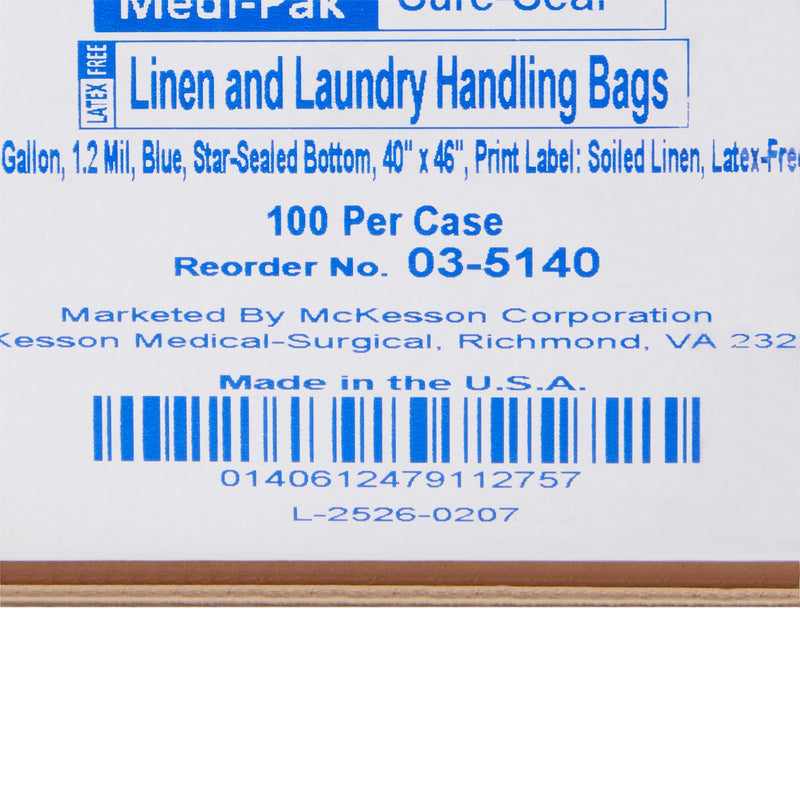 McKesson Soiled Linen Bag 40 to 45 gal. 40 X 46 Inch Disposable (286792_CS) 100/CS