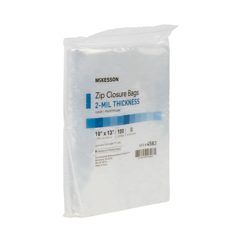 McKesson Reclosable Bag 10 X 13 Inch Polyethylene Clear Zipper Closure (864520_CS) 10/CS