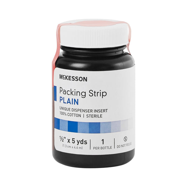 McKesson Wound Packing Strip Non-Impregnated 1/2 Inch X 5 Yard Sterile Plain (632342_CS) 12/CS