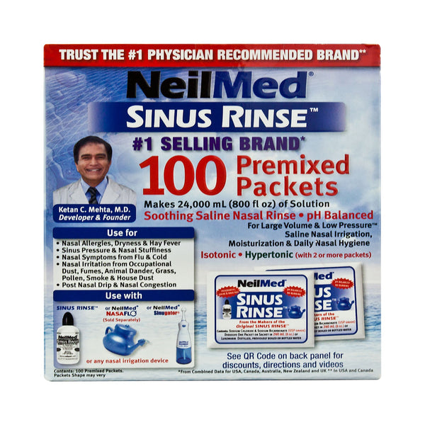 Neilmed® Sinus Rinse™ Saline Nasal Rinse Kit 100 Packets (949381_BX) 100/BX