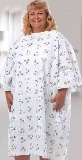 Fashion Seal Uniforms Patient Exam Gown Up to 5X-Large Raindrops Print Reusable (780404_EA) 1/EA
