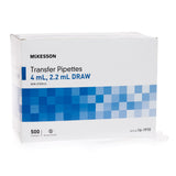 McKesson Transfer Pipette 3.9 mL Capacity 0.5 to 1 mL Graduation Increments NonSterile (507456_BX) 1/BX