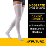 3M™ Futuro™ Anti-embolism Stocking Thigh High Medium / Short White Closed Toe (1084281_PR) 1/PR