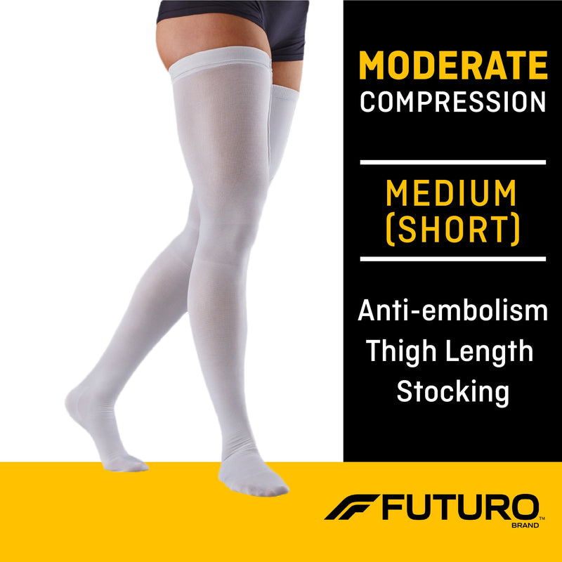 3M™ Futuro™ Anti-embolism Stocking Thigh High Medium / Short White Closed Toe (1084281_PR) 1/PR