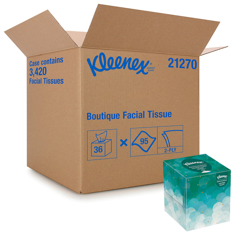 Kleenex® Boutique Facial Tissue White 8-2/5 X 8-2/5 Inch 95 Count (567815_CS) 36/CS