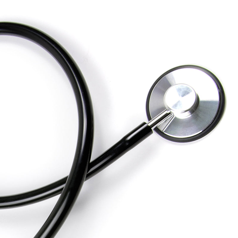 McKesson General Exam Stethoscope Black 1-Tube 21 Inch Tube Single Sided Chestpiece (1007588_EA) 1/EA