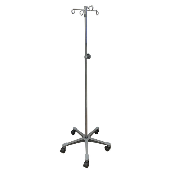 McKesson IV Stand Floor Stand 4 Hooks 5 Legs with Casters (1223673_CS) 1/CS