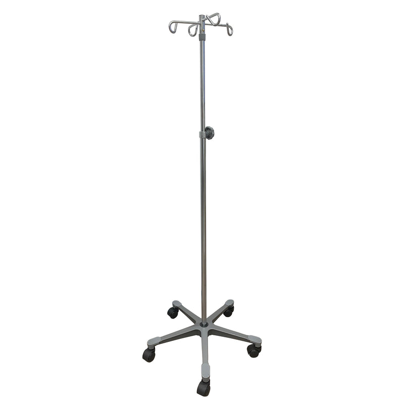 McKesson IV Stand Floor Stand 4 Hooks 5 Legs with Casters (1223673_EA) 1/EA
