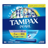 Tampax® Pearl Tampon Light / Regular / Super Absorbency Plastic Applicator Individually Wrapped (1229258_BX) 1/BX