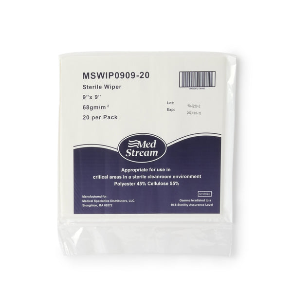McKesson Cleanroom Wipe ISO Class 5 20 Count Bag 9 X 9 Inch Sterile Disposable (1139260_CS) 180/CS