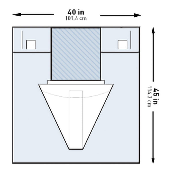McKesson Obstetrics / Gynecology Drape Under Buttocks Drape 40 W X 45 L Inch Sterile (1101265_PK) 1/PK