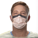 FluidShield Procedure Mask with Eye Shield Anti-fog Foam Pleated Earloops One Size Fits Most Orange NonSterile ASTM Level 3 Adult (280649_EA) 1/EA
