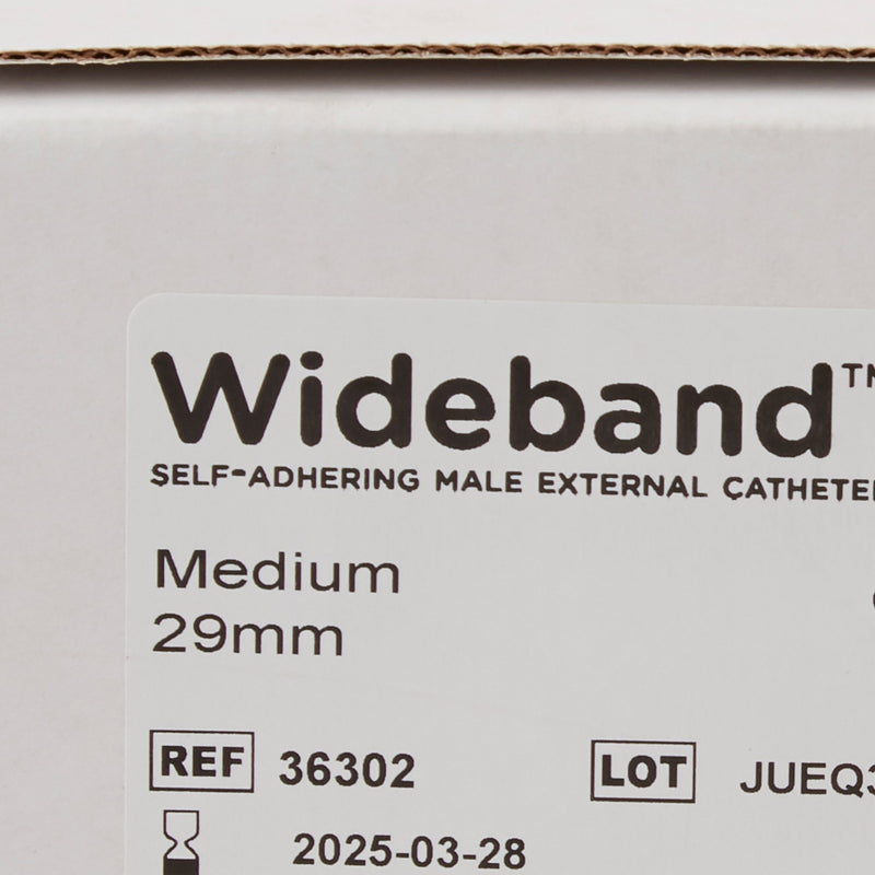 Wide Band® Male External Catheter Self-Adhesive Band Silicone Medium (617691_BX) 30/BX