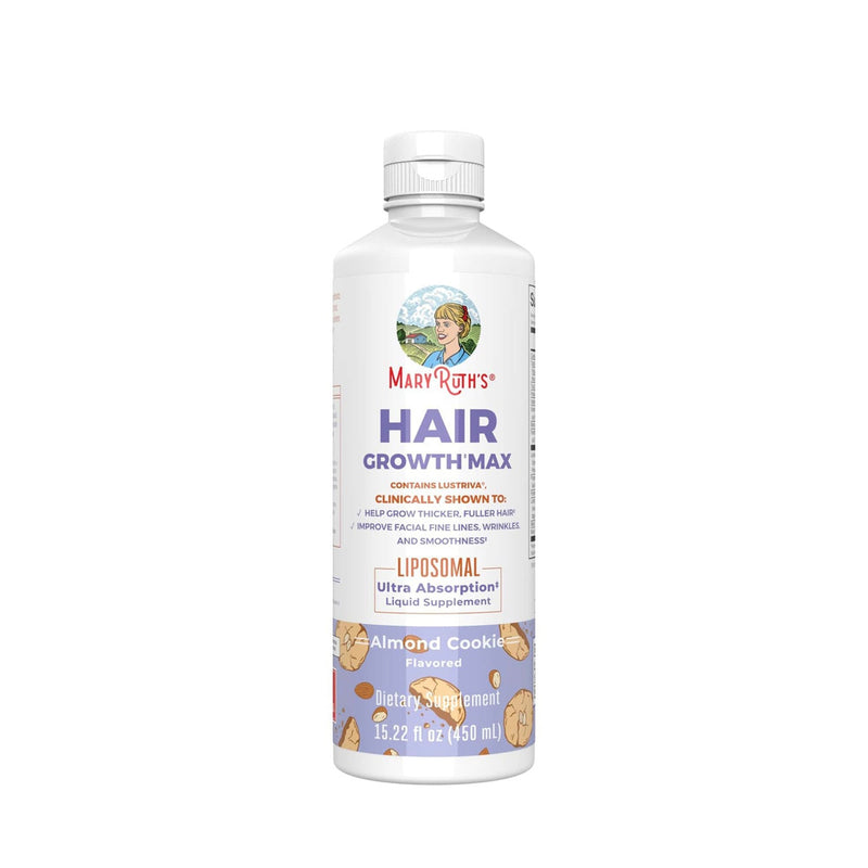Mary Ruth's® Hair Growth Max Liposomal Dietary Supplement Vitamin E / B6 / Biotin 4 mg / 3 mg / 10,000 mcg Strength Liquid 15.22 oz. Almond Cookie Flavor (1271763_EA) 1/EA