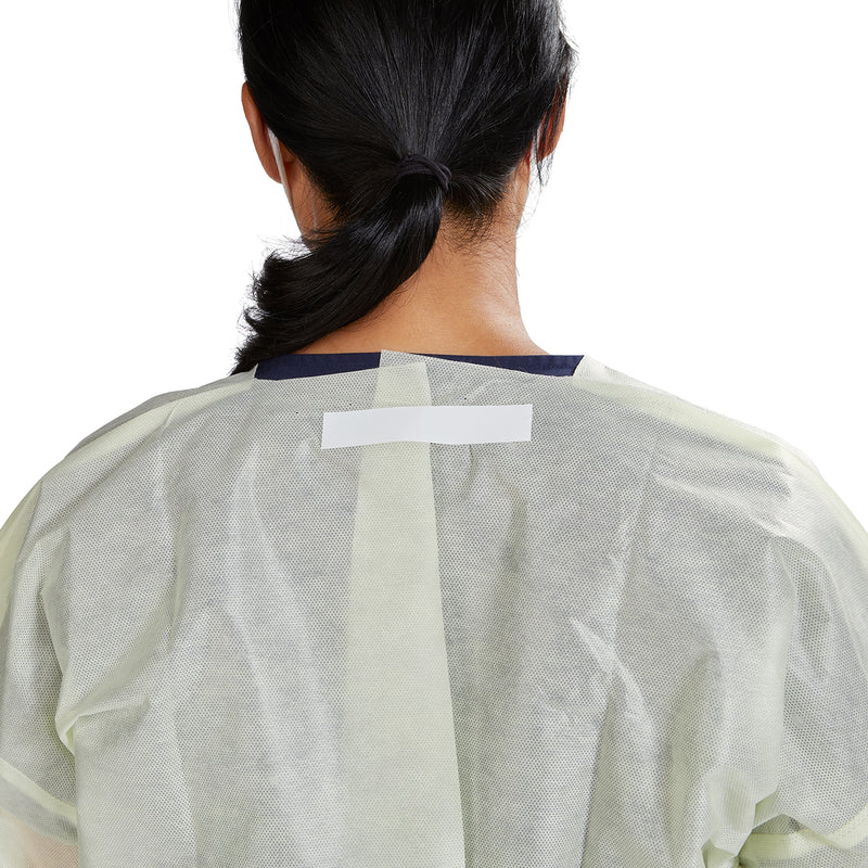 McKesson Protective Procedure Gown One Size Fits Most Yellow NonSterile AAMI Level 2 Disposable (1247991_BG) 10/BG