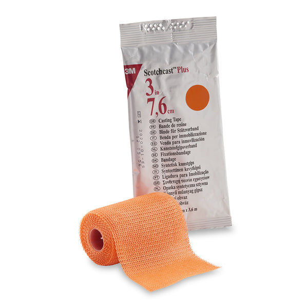 3M™ Scotchcast™ Plus Cast Tape 3 Inch X 12 Foot Fiberglass / Resin Bright Orange (199239_CS) 10/CS