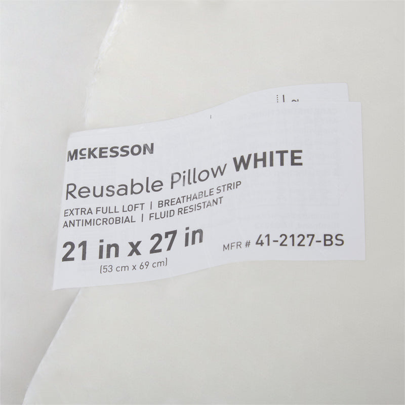 McKesson Bed Pillow 21 X 27 Inch White Reusable (939587_EA) 1/EA