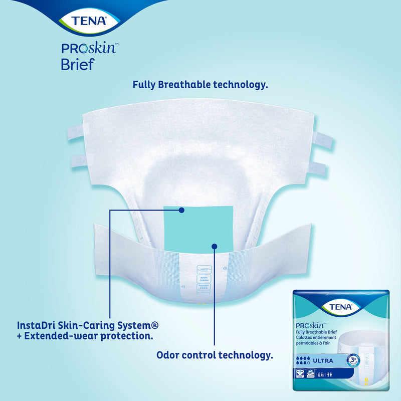 TENA ProSkin™ Ultra Unisex Adult Incontinence Brief Medium Disposable Heavy Absorbency (339179_BG) 40/BG