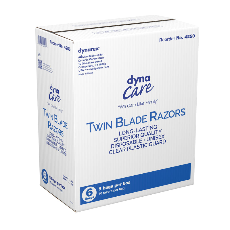 dyna Care Personal Razor Single Edge Twin Blade NonSterile Disposable (826659_BX) 50/BX