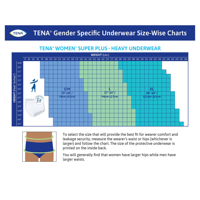 TENA® ProSkin™ Protective Female Adult Absorbent Underwear Pull On with Tear Away Seams X-Large Disposable Moderate Absorbency (1135409_CS) 56/CS