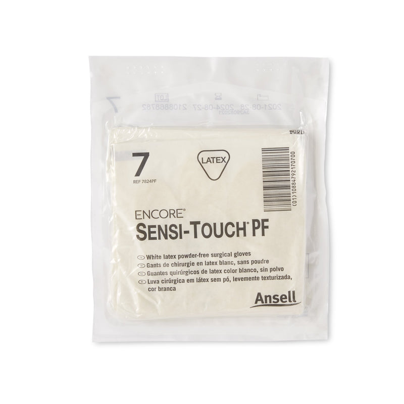 ENCORE® Sensi-Touch® PF Surgical Glove Size 7 Sterile Latex Standard Cuff Length Micro-Textured Natural Chemo Tested (1012604_CS) 200/CS