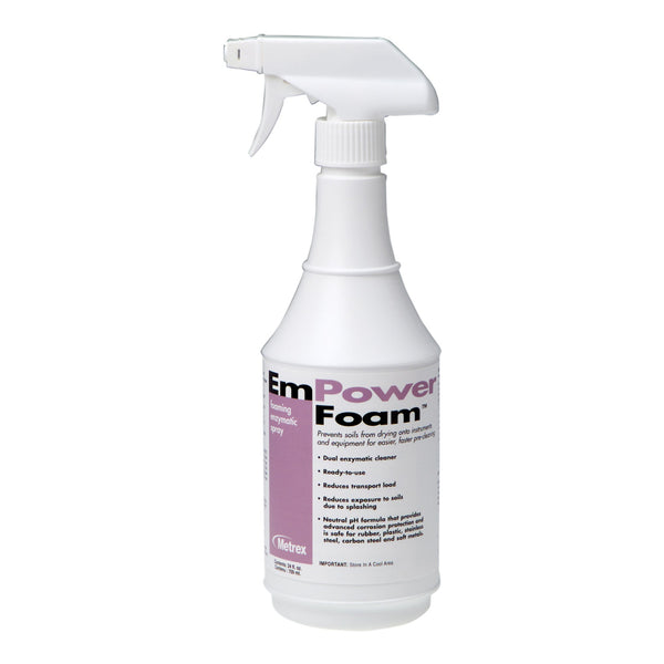 EmPower® Foam™ Dual Enzymatic Instrument Detergent Foam RTU 24 oz. Spray Bottle Unscented (459650_CS) 12/CS