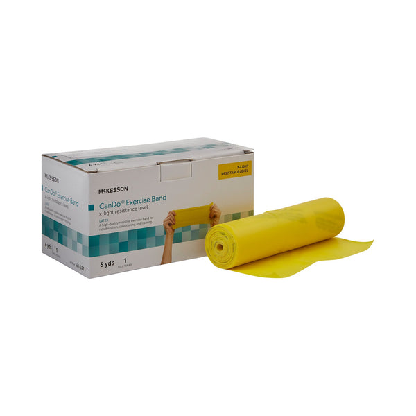 McKesson CanDo® Exercise Resistance Band Yellow 5 Inch X 6 Yard X-Light Resistance (1073317_EA) 1/EA