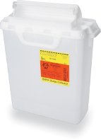 BD™ Sharps Container Pearl Base 12-1/2 H X 10-4/5 W X 6 D Inch Horizontal Entry 2 Gallon (328919_EA) 1/EA