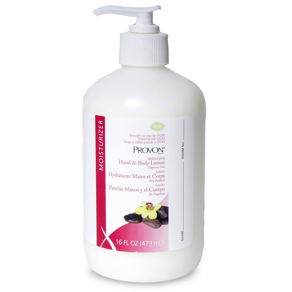 PROVON® Hand and Body Moisturizer 16 oz. Pump Bottle Unscented Lotion CHG Compatible (866413_CS) 12/CS